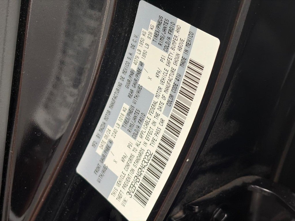 2024 Mazda Mazda3 Sedan 2.5 S Select Sport FWD