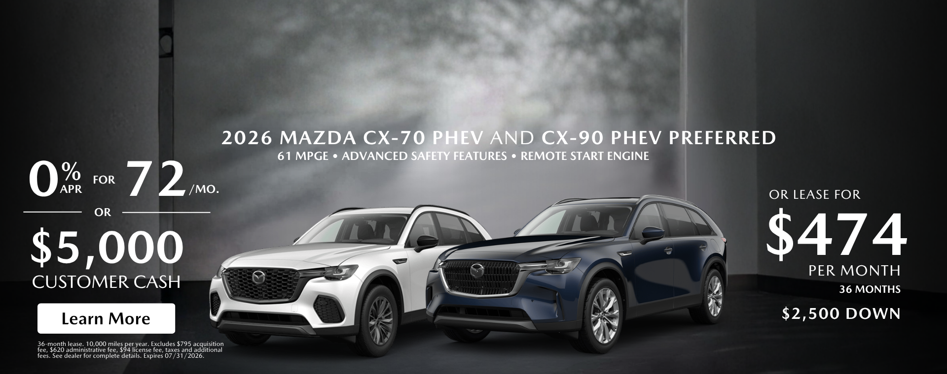 2026 Mazda CX-70 PHEV And Mazda CX-90 Preferred