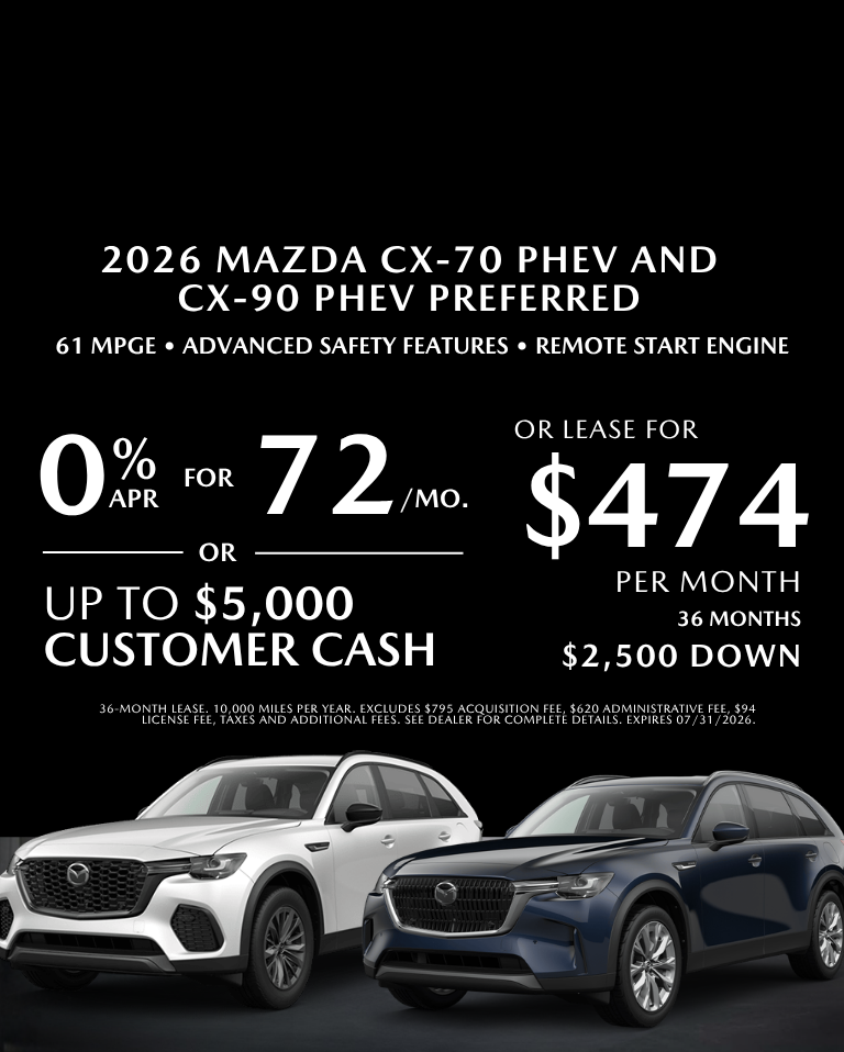 2026 Mazda CX-70 PHEV And Mazda CX-90 Preferred