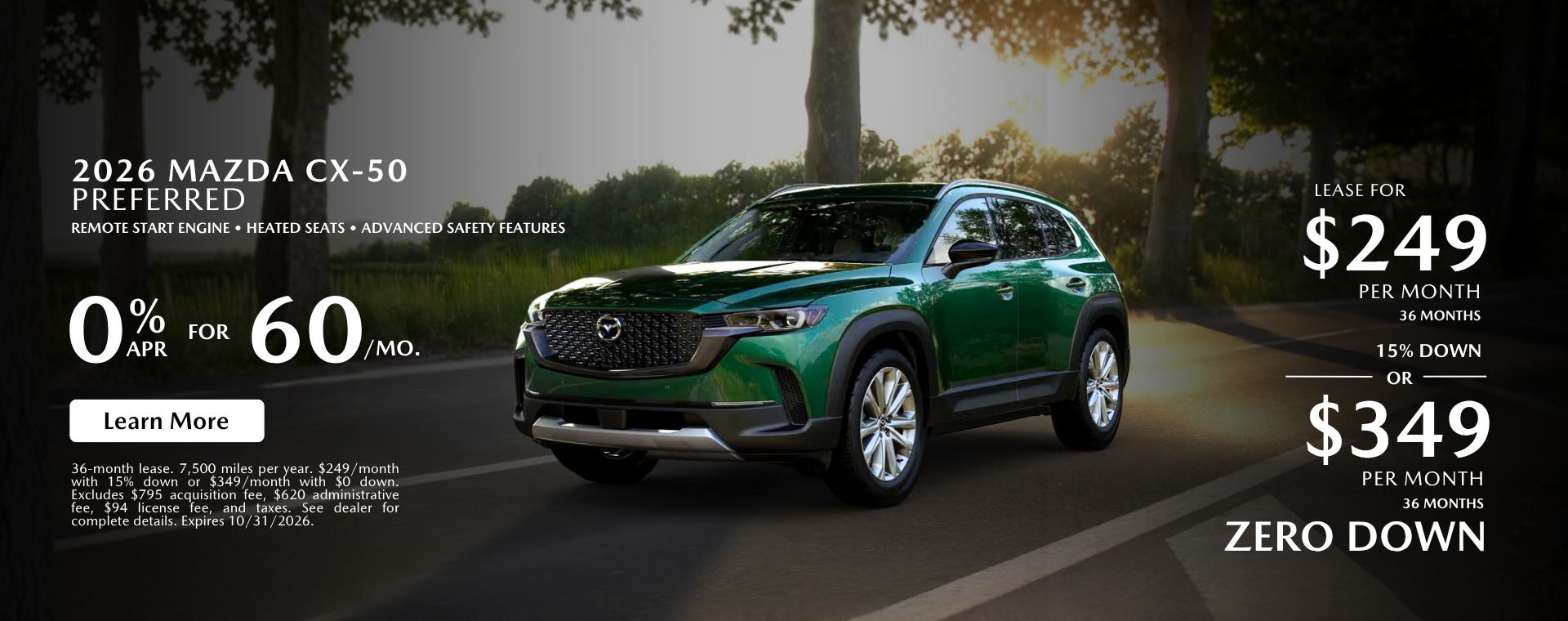 2026 Mazda CX-50 0% APR