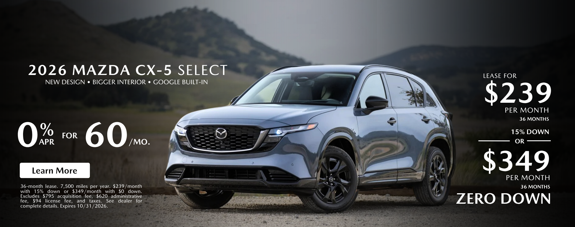 2026 Mazda CX-5 Select 0% APR