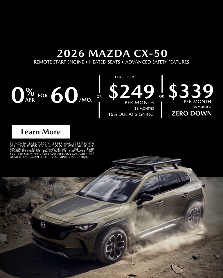 2026 Mazda CX50 0% APR