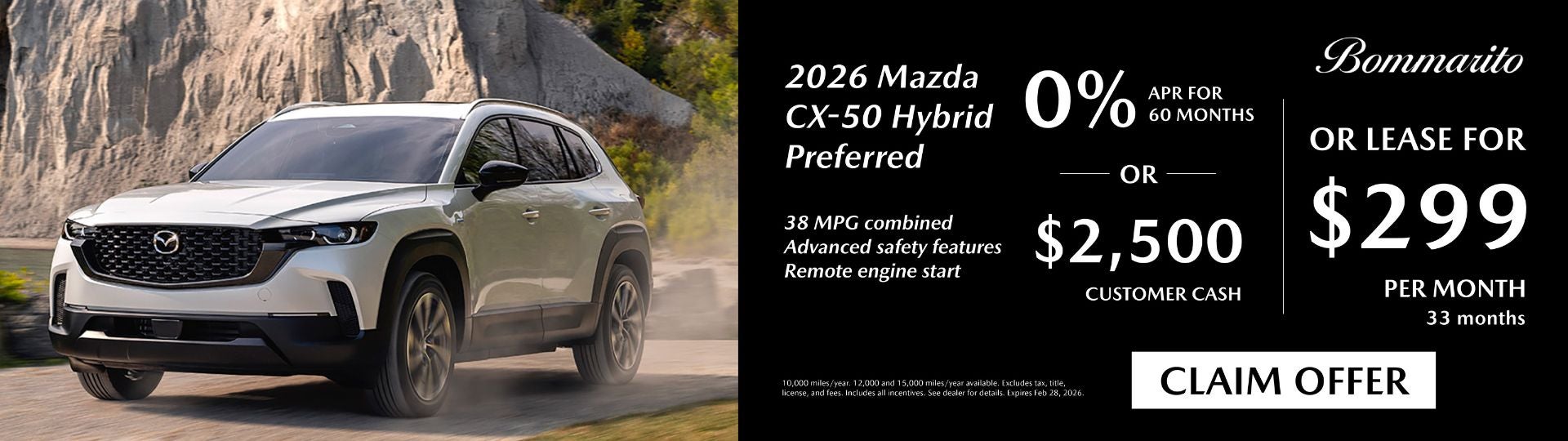 2026 Mazda CX-50 Hybrid Preferred 0% APR