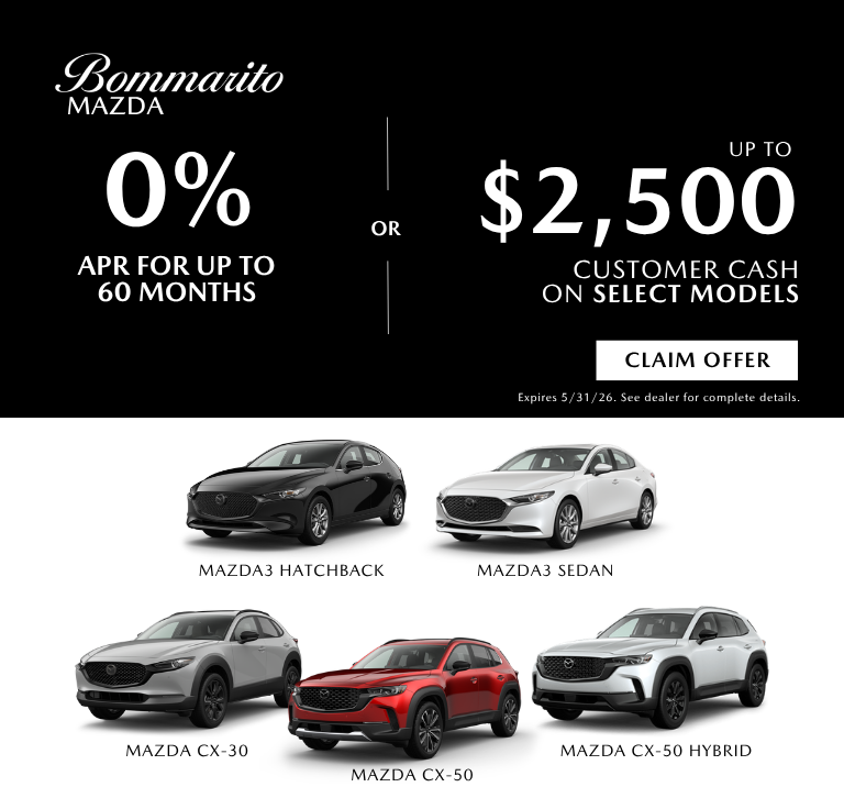 Select Models 0% APR Pr Up to $2,500 Customer Cas